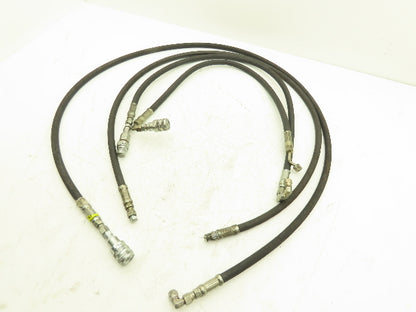 1/4" Hydraulic Hose 5800psi Parker No-Spill Quick Connect Lot of 4