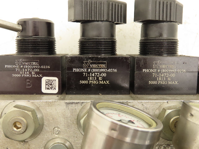 Vektek 0116|1813 3x4 Manual Hydraulic 3-Valve Manifold Assembly Lever/Handle