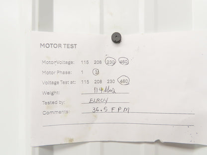 Bridge Crane Trolley Drive Tractor 3/4Hp 230/460V 3PH 36 FPM