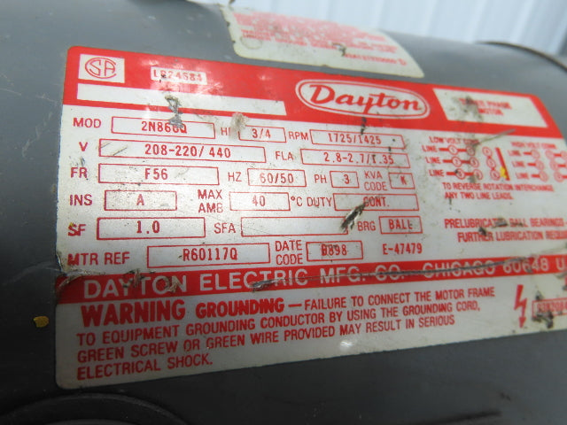 Bridge Crane Trolley Drive Tractor 3/4Hp 230/460V 3PH 36 FPM