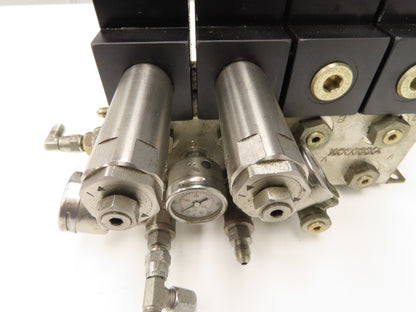 Vektek 0914 3x4 Manual Hydraulic 4-Valve Manifold Assembly Lever/Handle