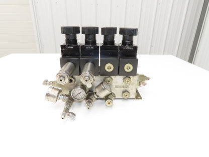 Vektek 0914 3x4 Manual Hydraulic 4-Valve Manifold Assembly Lever/Handle