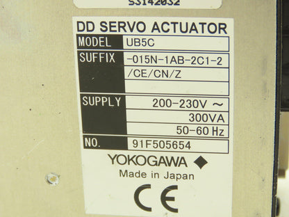 Yokogawa UB5C-015N-1AB-2C1-2/CE/CN/Z Dynaserv DD Servo Actuator Drive 230V 300VA