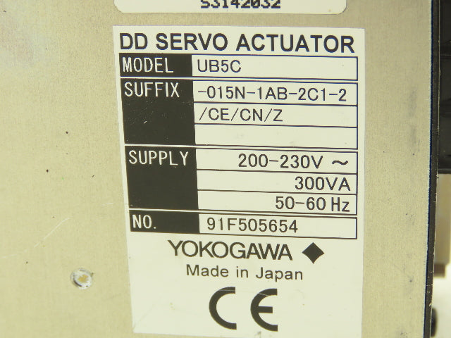 Yokogawa UB5C-015N-1AB-2C1-2/CE/CN/Z Dynaserv DD Servo Actuator Drive 230V 300VA