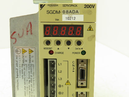 Yaskawa SGDM-08ADA ServoPack Servo Drive 3Ph 230V In 0.8kW 230V 5.7A 3Ph Out