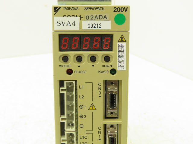 Yaskawa SGDM-02ADA ServoPack Servo Drive 1Ph 230V In 0.2kW 230V 2.1A 3Ph Out