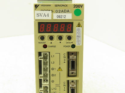 Yaskawa SGDM-02ADA ServoPack Servo Drive 1Ph 230V In 0.2kW 230V 2.1A 3Ph Out