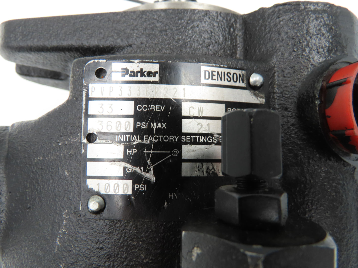 Parker PVP3336R221 Hydraulic Variable Piston Pump 15GPM 3600 PSI 33cm³