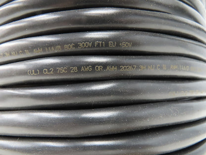 3M 3659/37SF 300 Wire Spool 36AWG 300' 37 Conductor Flat Ribbon Cable Black