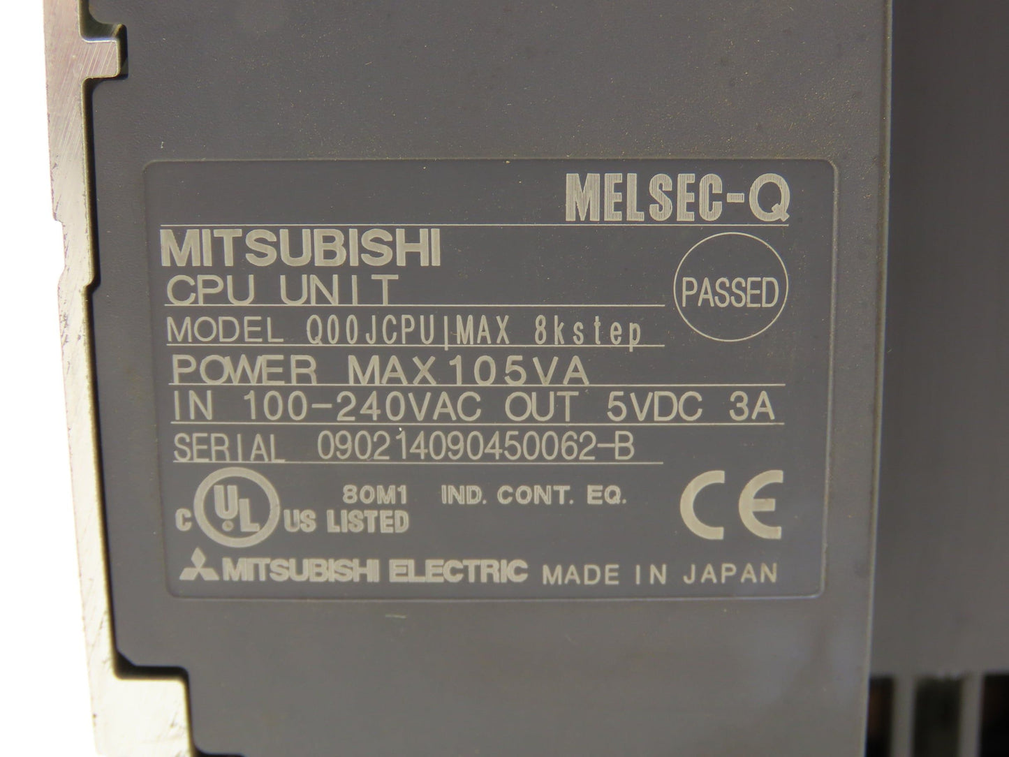 Mitsubishi Q00JCPU Melsec-Q Processor CPU 8k Step 5-Slot Chassis