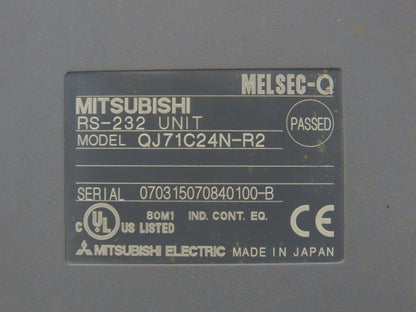 Mitsubishi QJ71C24N-R2 Melsec-Q RS-232 Serial Unit 9-Pin D-Sub Lot of 2