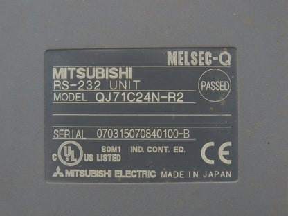 Mitsubishi QJ71C24N-R2 Melsec-Q RS-232 Serial Unit 9-Pin D-Sub Lot of 2