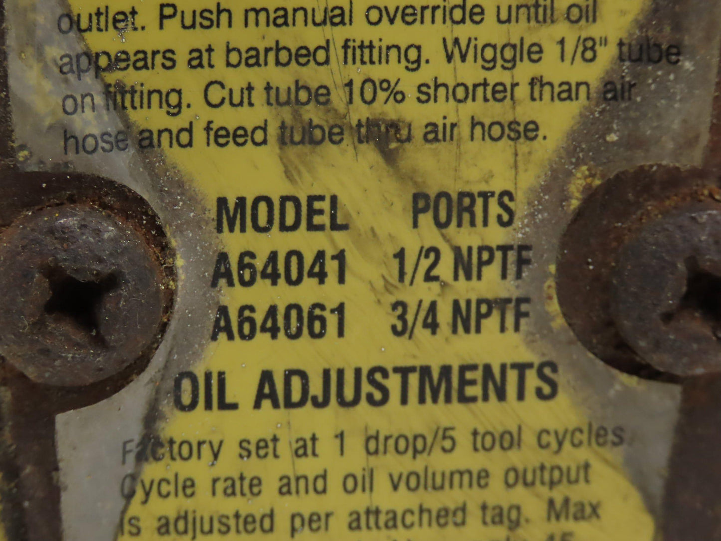 Master Pneumatic A64041 Lubricator 1/2" NPT Single Point Air Lot of 3