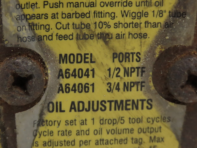 Master Pneumatic A64041 Lubricator 1/2" NPT Single Point Air Lot of 3