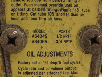 Master Pneumatic A64065 Lubricator 3/4" NPT Single Point Air Lot of 5