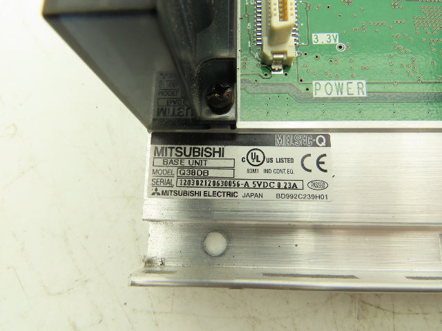 Mitsubishi Q38DB Melsec-Q Base Unit Circuit Board 8-Slot Chassis Assembly