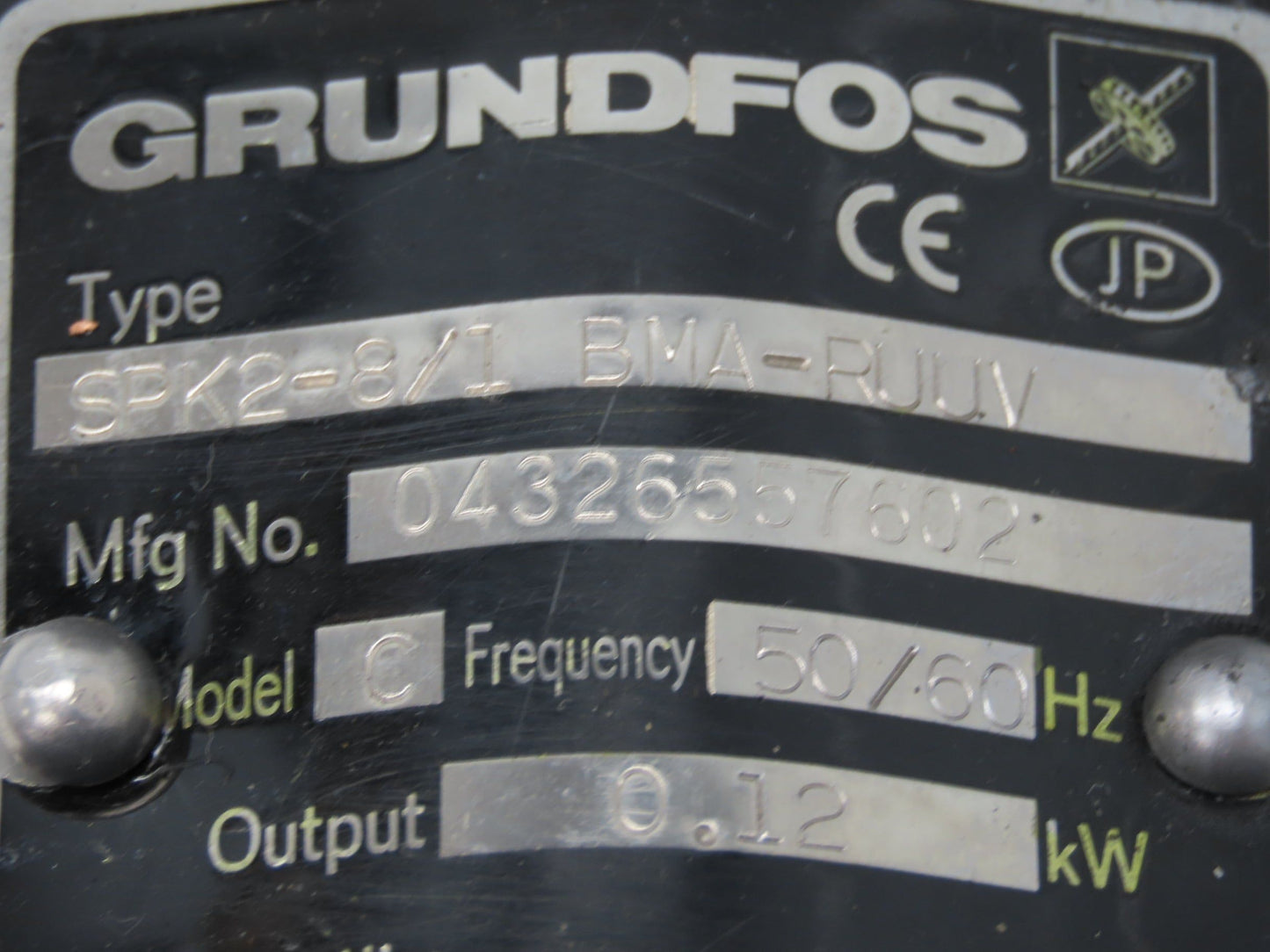 Grundfos SPK2-8/1 BMA-RUUV Immersion Coolant Pump 15-35L/min 230V 3PH