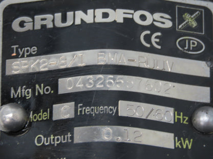Grundfos SPK2-8/1 BMA-RUUV Immersion Coolant Pump 15-35L/min 230V 3PH