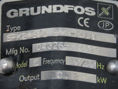 Grundfos SPK2-8/1 BMA-RUUV Immersion Coolant Pump 15-35L/min 230V 3PH