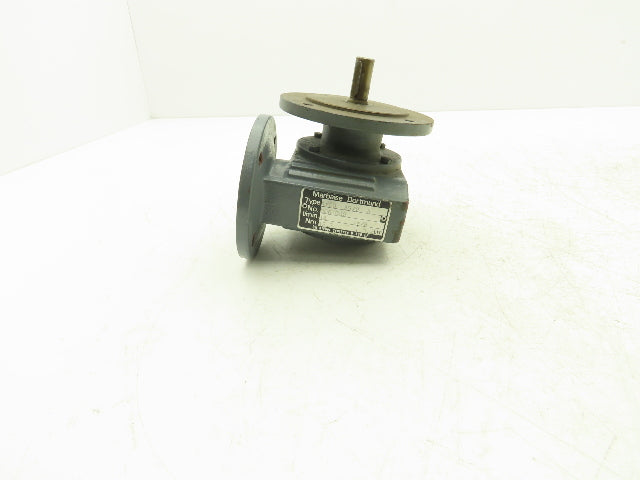 Marbaise Dortmund SF00 Right Angle Worm Gearbox 79:1 Ratio 12.3Nm 14mm