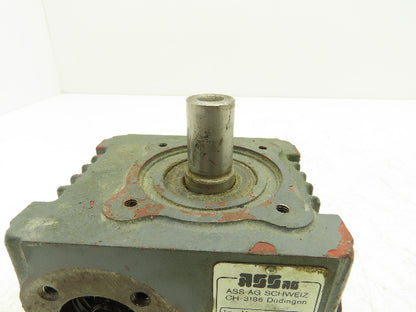 Ass-ag M 40 B Right Angle Worm Gearbox 82:1 Ratio 14mm