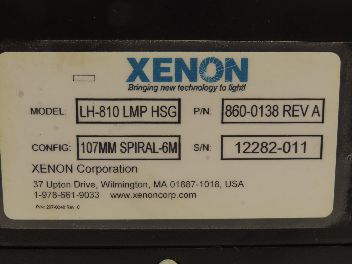 Xenon LH-810 LMP HSG RC 800 UV Vis Pulsed Lighting System Air Cleaner