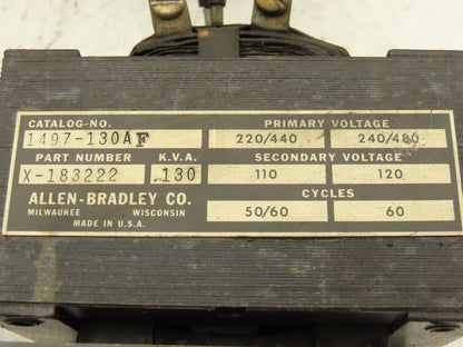 Allen Bradley 1497-130 Control Transformer 130va HV 240/480V LV 120V Lot of 4