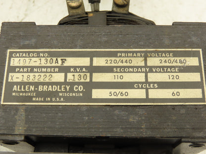 Allen Bradley 1497-130 Control Transformer 130va HV 240/480V LV 120V Lot of 4