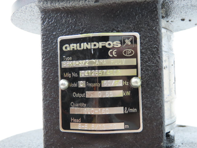 Grundfos SPK8-3/2 AMA RUUV Immersion Coolant Pump 100-160 L/min .55kw 230V 3PH
