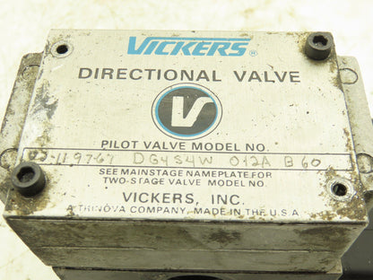 Vickers 02-119767 DG4S4W 012A-B 60 Directional Control Solenoid Valve 120V