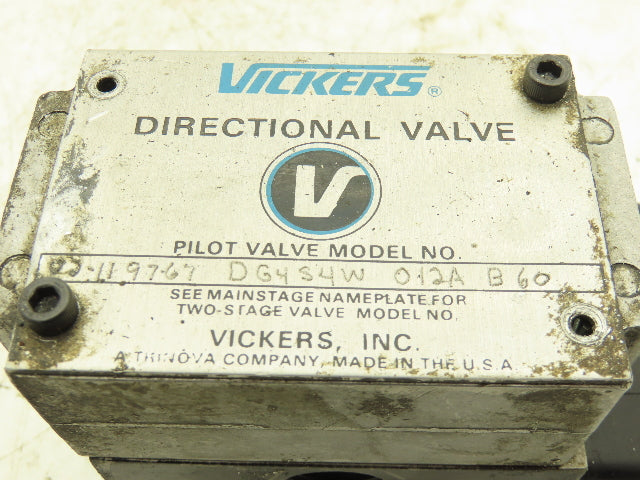 Vickers 02-119767 DG4S4W 012A-B 60 Directional Control Solenoid Valve 120V
