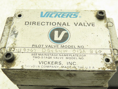 Vickers 02-119767 DG4S4W 012A-B 60 Directional Control Solenoid Valve 120V
