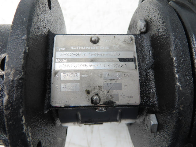 Grundfos SPK2-8/3 A-M-A-AUUV Immersion Coolant Pump .25KW 230V 3PH 3m³/h