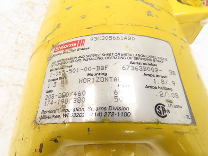 Doerr LR22132 Crane Duty Gear Motor w/Brake 15:1/115rpm 1/2Hp 230/460V D56CFC