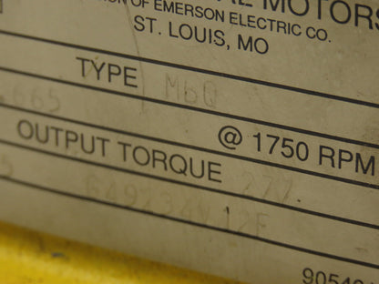 Doerr MBQ Gearbox for Bridge Crane Drive 15:1 Reducer 1/2Hp 116 RPM LH 56C