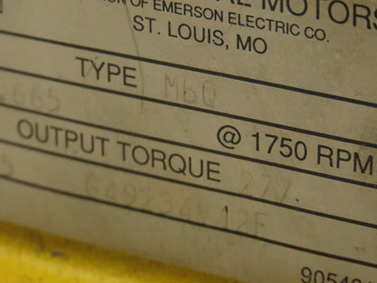 Doerr MBQ Gearbox for Bridge Crane Drive 15:1 Reducer 1/2Hp 116 RPM LH 56C