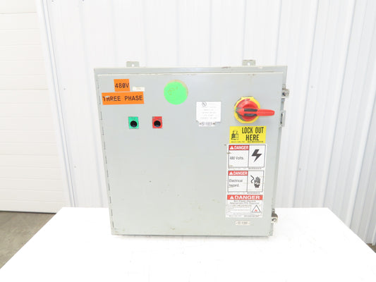 Hoffman A242408LP Electrical Enclosure Control Panel 24x24x8" W/Disconnect JIC