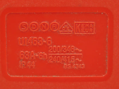 Garo U1463-6 Receptacle 63A 6 Pin 415VAC IP44