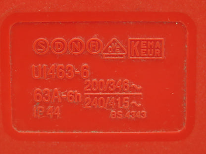 Garo U1463-6 Receptacle 63A 6 Pin 415VAC IP44