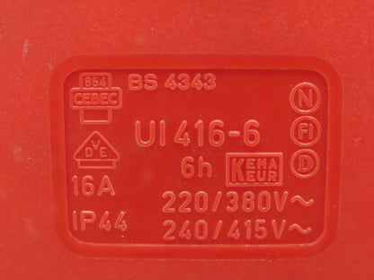 Garo UI416-6 Receptacle 16A 5 Pin 415VAC IP44 Lot Of 7