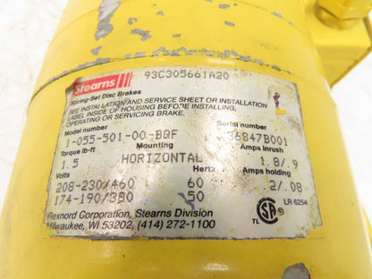 Doerr LR22132 Crane Duty Gear Motor w/Brake 15:1/115rpm 1/2Hp 230/460V D56CFC