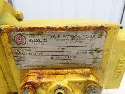 Doerr LR22132 Crane Duty Gear Motor w/Brake 15:1/115rpm 1/2Hp 230/460V D56CFC