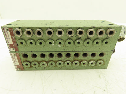 Vogele BVRL 20A1 Lubrication Distribution Manifold 20-Outlet Valve Block Lot of2