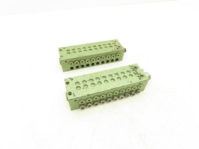 Vogele BVRL 20A1 Lubrication Distribution Manifold 20-Outlet Valve Block Lot of2