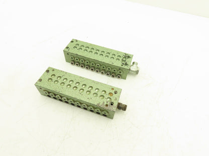 Vogele BVRL 20A1 Lubrication Distribution Manifold 20-Outlet Valve Block Lot of2