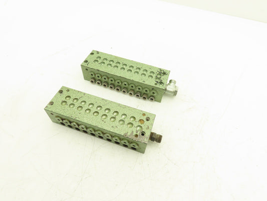 Vogele BVRL 20A1 Lubrication Distribution Manifold 20-Outlet Valve Block Lot of2