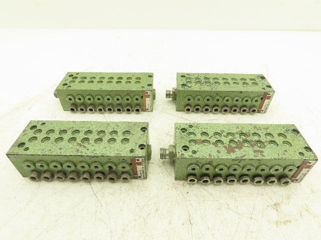 Vogele BVRL16A1 Lubrication Distribution Manifold 16-Outlet Valve Block Lot of 4