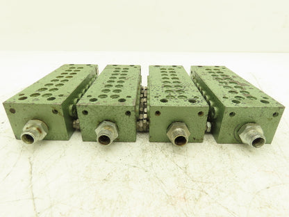 Vogele BVRL16A1 Lubrication Distribution Manifold 16-Outlet Valve Block Lot of 4