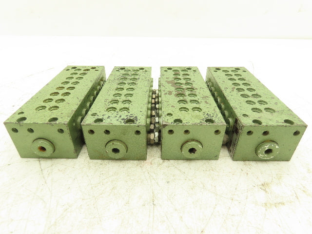 Vogele BVRL16A1 Lubrication Distribution Manifold 16-Outlet Valve Block Lot of 4