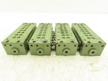 Vogele BVRL16A1 Lubrication Distribution Manifold 16-Outlet Valve Block Lot of 4